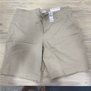 LOFT Men's Tan Flat-Front Cotton Shorts